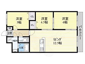 フォレストリバ－みち  ｜ 兵庫県伊丹市南野北１丁目（賃貸マンション3LDK・4階・66.10㎡） その2