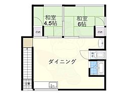 高上荘 2DKの間取図画像