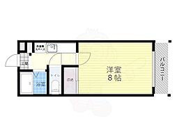 エディフィシオエスペランサ 1Kの間取図画像
