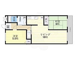 タルイレジデンス 2LDKの間取図画像