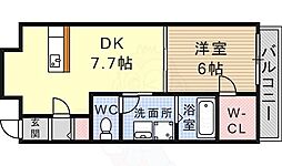 SAKATO3 1DKの間取図画像