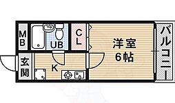 ロジュマン芙蓉 1Kの間取図画像