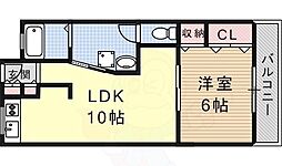丸永マンション 1LDKの間取図画像