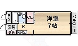 ロイヤル伊丹 ワンルームの間取図画像