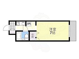 ロイヤル伊丹 ワンルームの間取図画像