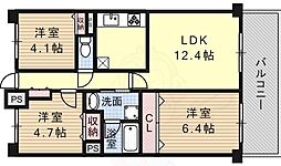 カナイセンチュリーハウス 3LDKの間取図画像