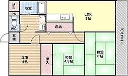 ミリカハイツ 3LDKの間取図画像