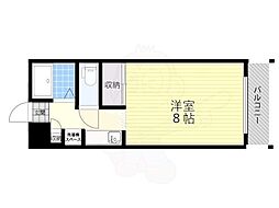 エディフィシオエスペランサ 1Kの間取図画像