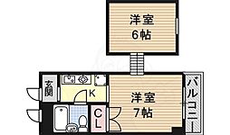 レナトゥス伊丹 ワンルームの間取図画像