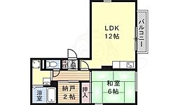 カサグランデ 1LDKの間取図画像