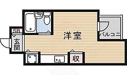 コメットマンション鴻池A棟 ワンルームの間取図画像