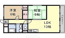 サン・ビレッジ 2LDKの間取図画像