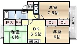 ウェストハイム 3DKの間取図画像
