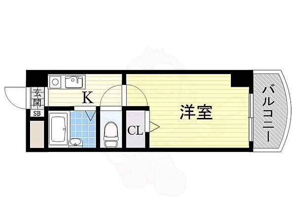 大阪府大阪市東淀川区南江口１丁目(賃貸マンション1K・5階・20.47㎡)の写真 その2