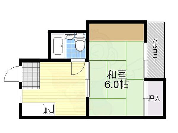 サンスリーハイツ豊新 201｜大阪府大阪市東淀川区豊新４丁目(賃貸マンション1K・2階・19.00㎡)の写真 その2