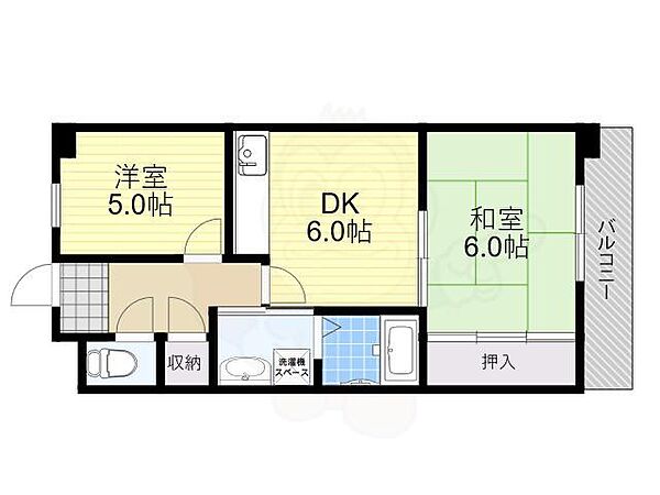 Blue Toyonaka 202｜大阪府豊中市庄内栄町１丁目(賃貸マンション2DK・2階・41.00㎡)の写真 その2