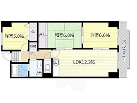 センターヴィレッジ 501 ｜ 大阪府豊中市服部西町１丁目（賃貸マンション3LDK・5階・65.43㎡） その2