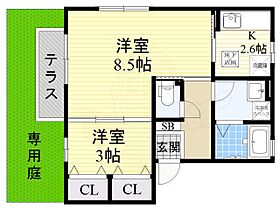 大阪府豊中市庄内栄町１丁目19番26号（賃貸アパート2K・1階・36.29㎡） その2