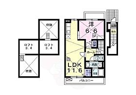 プレアルス  ｜ 大阪府豊中市上津島２丁目13番36号（賃貸アパート1LDK・2階・46.09㎡） その2