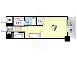 エル・セレーノ東三国 5階ワンルームの間取り