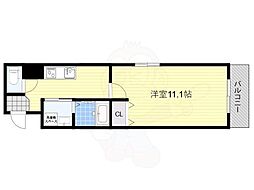 シャトー垂水 1Kの間取図画像