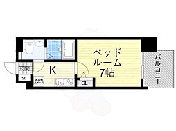 セレニテ三国プリエ 1Kの間取図画像