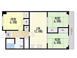 新大阪ファイナンス 3LDKの間取図画像