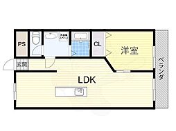 パークロッジ 1LDKの間取図画像