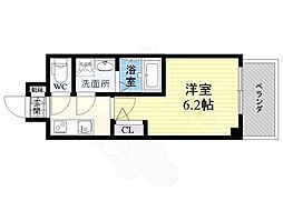 Sレジデンス新大阪ウエスト 1Kの間取図画像