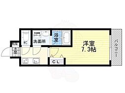 Sレジデンス新大阪ウエスト 1Kの間取図画像