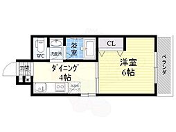 第13関根マンション 1DKの間取図画像