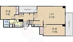 フローラルセントランド 2LDKの間取図画像