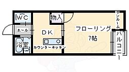 エクト2 1DKの間取図画像