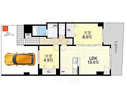 ボニータカーサ 2LDKの間取図画像
