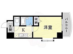 ノルデンハイム小松 1Kの間取図画像