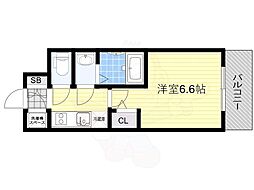 エスリード新大阪ヴェルデ 1Kの間取図画像