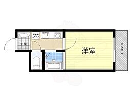 コスモハイツ三国 1Kの間取図画像