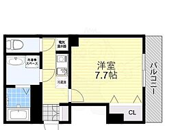 パセオ十三東 1Kの間取図画像