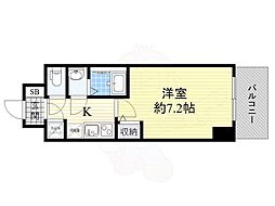 スペーシア江坂南金田 1Kの間取図画像