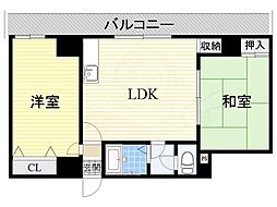レクシア木川東 2DKの間取図画像