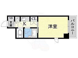リーガル新大阪2 1Kの間取図画像