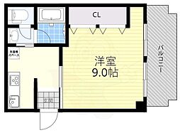 ドルミ新大阪 1Kの間取図画像