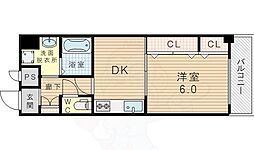 メゾンさくら9 1DKの間取図画像