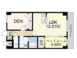 豊中市三和町1丁目マンション 1SLDKの間取図画像