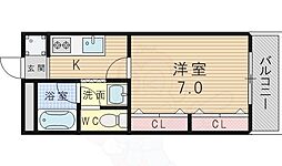 サンフラッツ新大阪別館 1Kの間取図画像