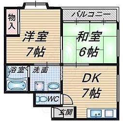 第七伊藤ビル 2DKの間取図画像