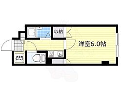 エレガンスファイブ 1Kの間取図画像