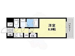 サムティ江坂レガーロ 1Kの間取図画像