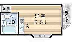 メゾン三国 ワンルームの間取図画像