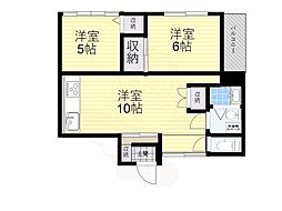 白崎マンション 2LDKの間取図画像